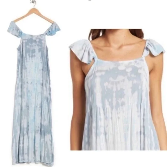 Boho Me | Dresses | Boho Me Watercolor Tiedye Ruffle Strap Tiered Maxi Dress Nwt In Platinum Blue | Poshmark Boho Me | Dresses | Boho Me Watercolor Tiedye Ruffle Strap Tiered Maxi Dress Nwt In Platinum Blue | Poshmark